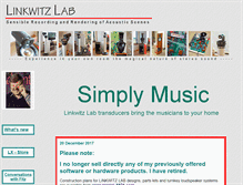 Tablet Screenshot of linkwitzlab.com